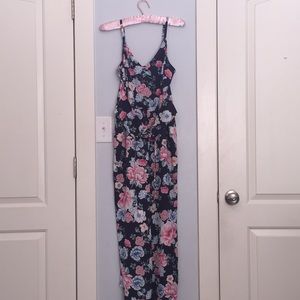 Blue Floral Jumpsuit